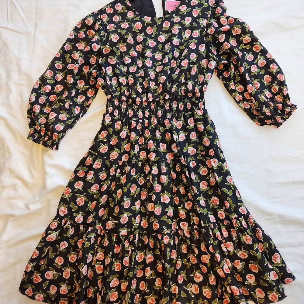 Kate Spade Ditsy Roses Flirt Dress Large N161